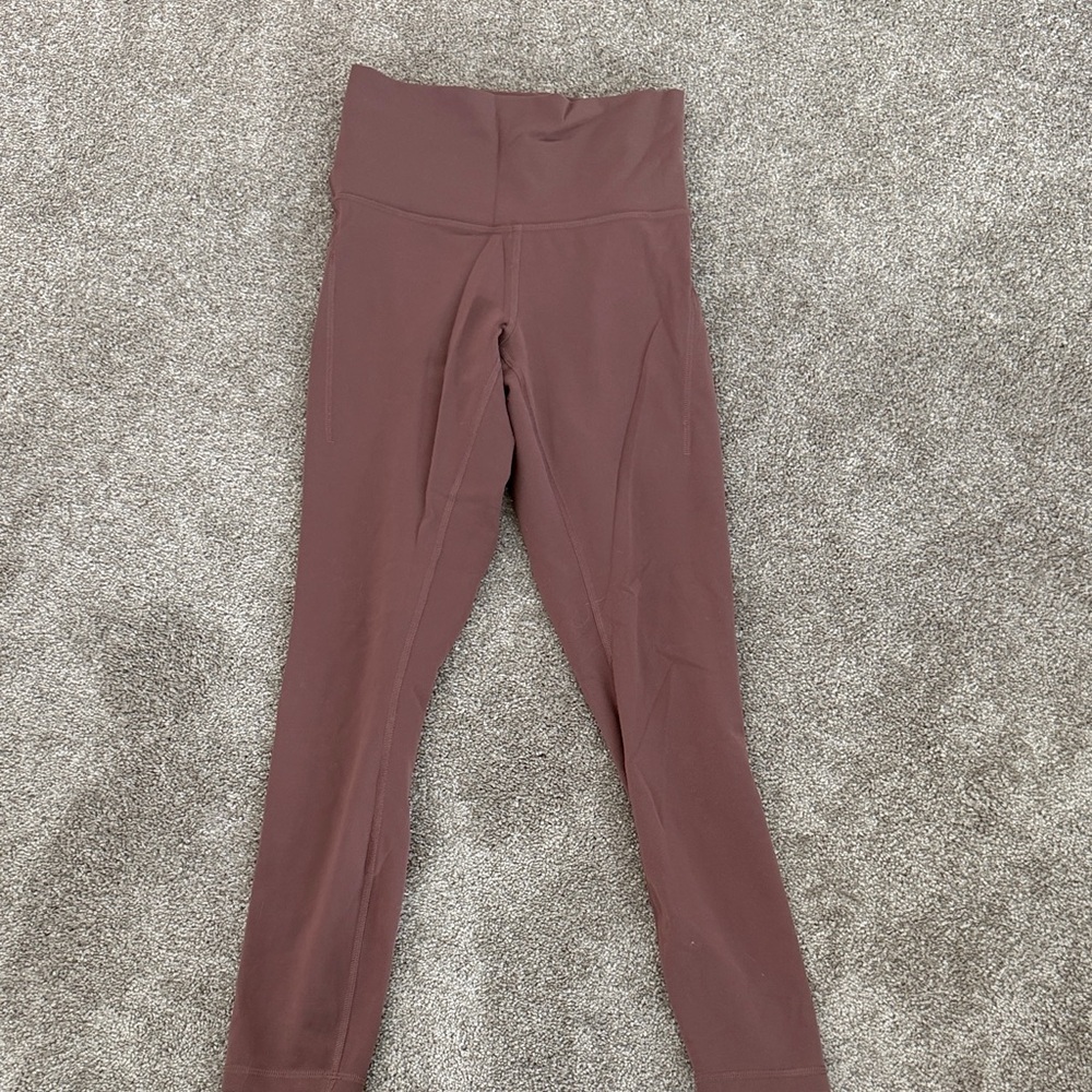Womens Chocolate Brown lululemon invigorate Leggings - NEW